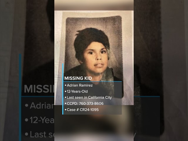 ⁣MISSING: California City Police are searching for missing 12-year-old Adrian Ramirez.  #california