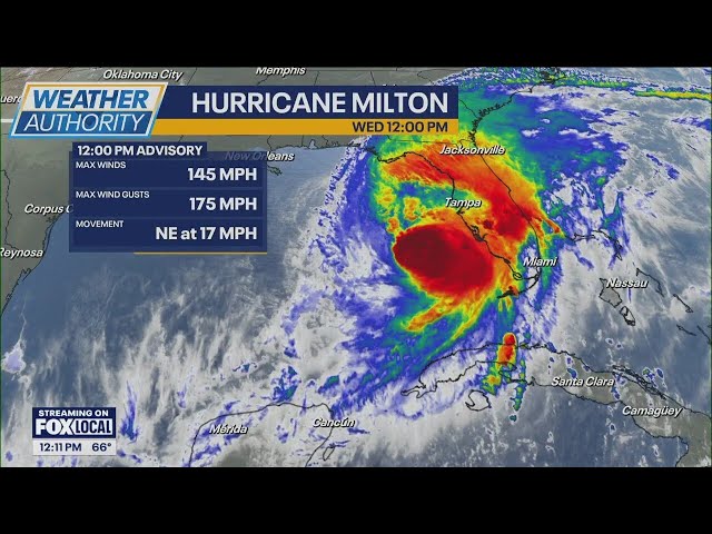 ⁣Hurricane Milton: Tornado potential, storm surge details