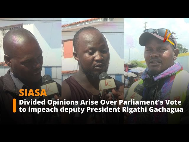 ⁣Divided Opinions Arise Over Parliament's Vote to impeach deputy President Rigathi Gachagua