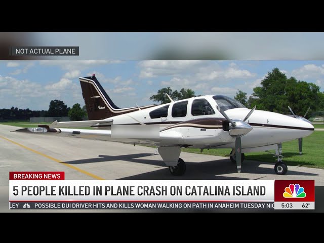 ⁣5 people killed in plane crash on Catalina Island