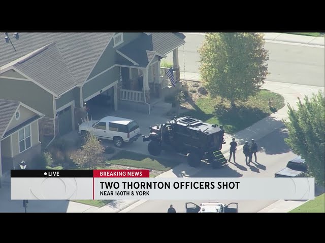 ⁣2 Thornton police officers struck by gunfire in neighborhood