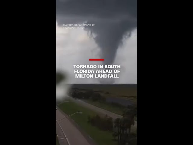 ⁣Video shows 'large and extremely dangerous tornado' in Florida