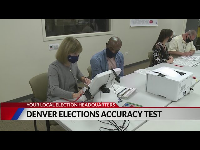 ⁣Denver Elections Division testing equipment