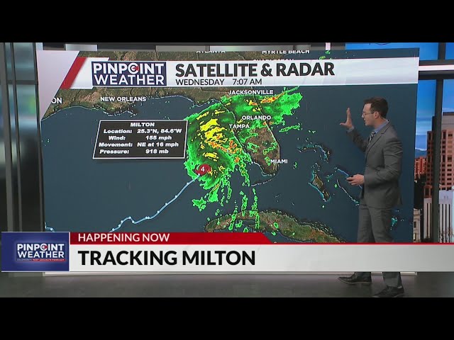 ⁣Tracking Hurricane Milton as it approaches Florida