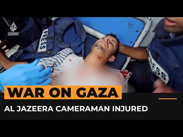 ⁣Al Jazeera cameraman injured by Israeli gunfire | Al Jazeera Newsfeed