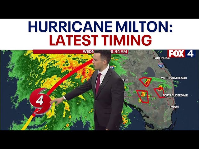 ⁣What time is Hurricane Milton going to hit Florida