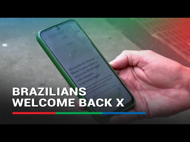 ⁣Brazilians welcome X back after social media site complies with court demands | ABS-CBN News