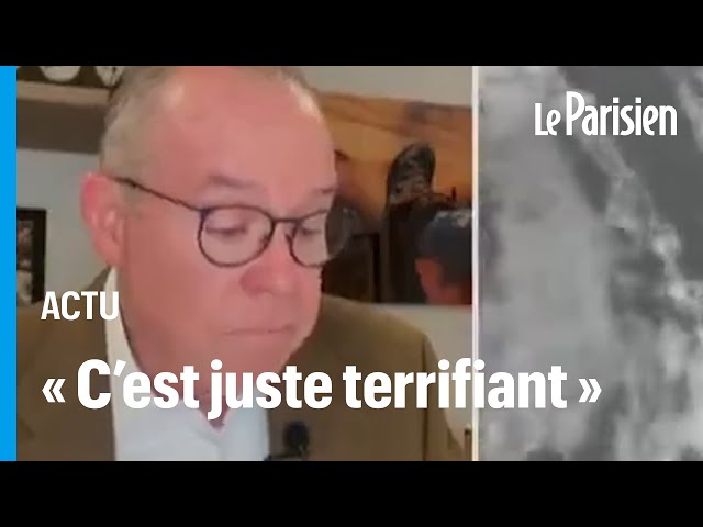 ⁣Un météorologue américain craque en direct face à l'ampleur de l'ouragan Milton