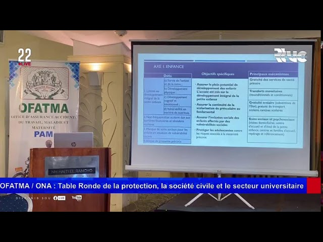 ⁣OFATMA / ONA : Table Ronde de la protection, la société civile et le secteur universitaire.