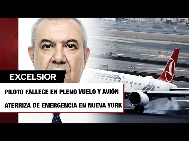 ⁣Piloto fallece en pleno vuelo y avión aterriza de emergencia en Nueva York