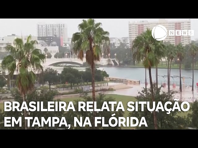 ⁣Brasileira relata a situação em Tampa, cidade na costa do estado da Flórida