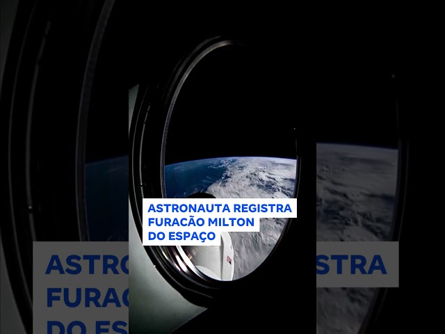 ⁣Astronauta registra furacão Milton do espaço.  #RecordNews #shorts