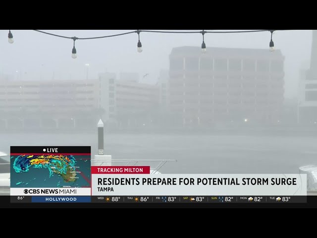 ⁣Tampa prepares for potential storm surge