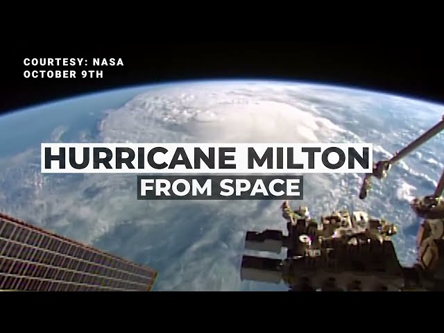 ⁣Here's what Hurricane Milton looks like from space