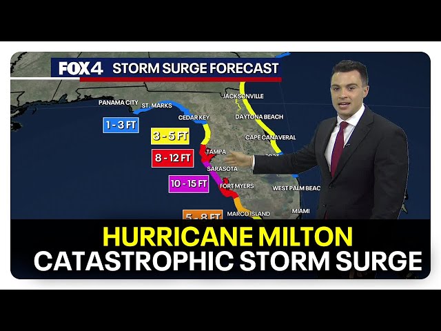 ⁣Hurricane Milton: Storm Surge Forecast