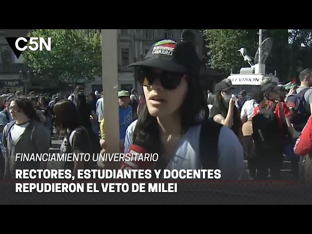 ⁣La palabra de los ESTUDIANTES tras el VETO de MILEI al FINANCIAMIENTO UNIVERSITARIO