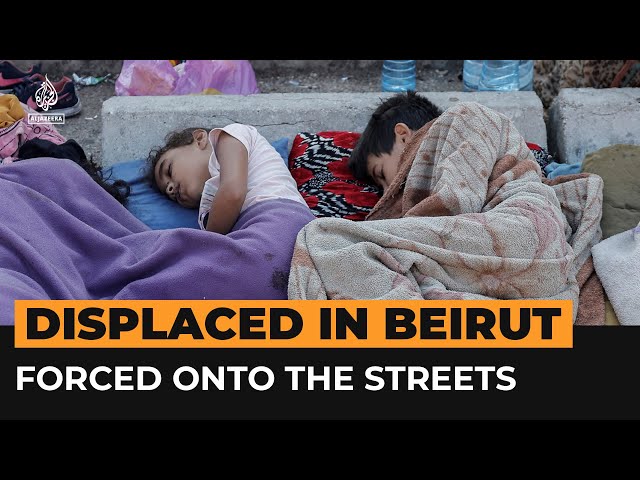 ⁣Lebanese displaced by Israeli bombardment sleeping on streets, beaches | Al Jazeera Newsfeed