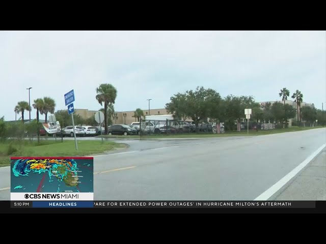 ⁣Hundreds take cover at Fort Myers as Hurricane Milton approaches