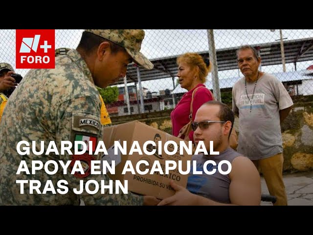 ⁣Guardia Nacional reparte despensas en Acapulco después del impacto de John - Las Noticias