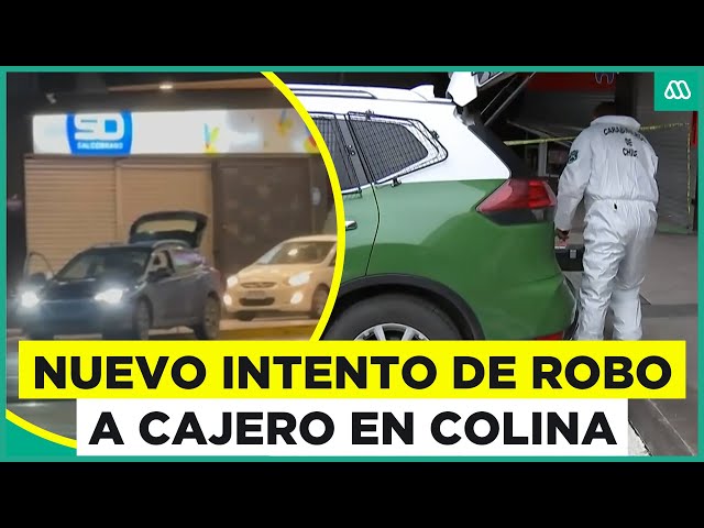 ⁣Nuevo intento de robo a cajero en Colina: Dejaron barricadas y miguelitos