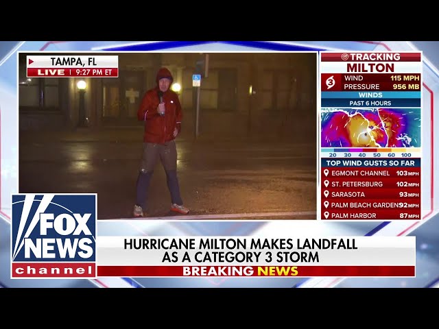 ⁣Hurricane Milton rips through Siesta Key, Fla.