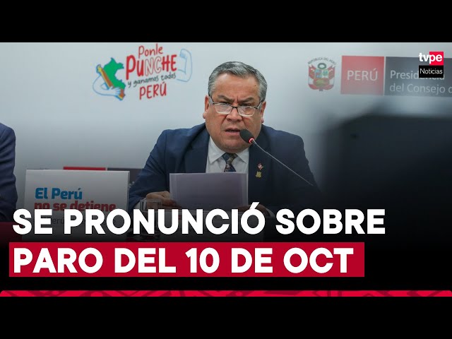 ⁣Gustavo Adrianzén: "El Perú no se detiene, no le podemos hacer el juego a los desestabilizadore