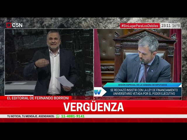 ⁣El editorial de Fernando Borroni en SIN LUGAR PARA LOS DÉBILES