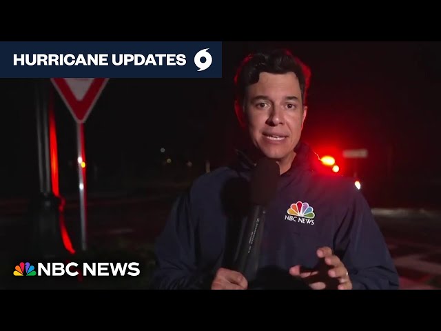 ⁣Tom Llamas describes the moment he had to take cover during Milton live reporting