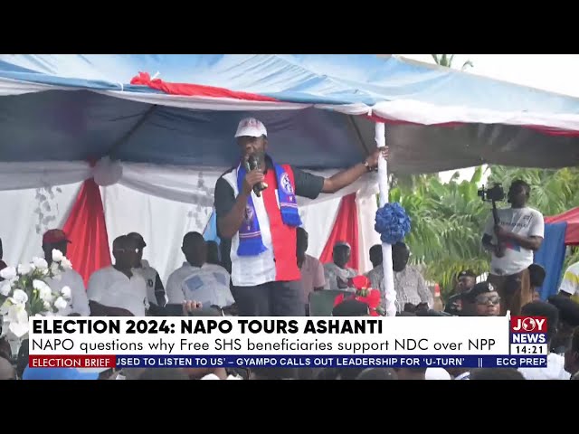 ⁣Election 2024: NAPO questions why Free SHS beneficiaries support NDC over NPP | Election Brief