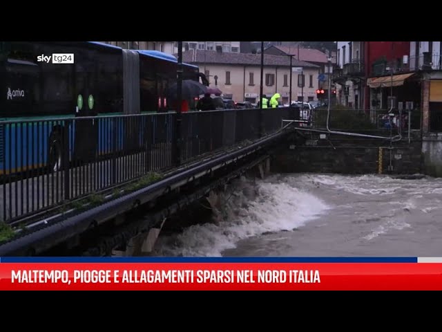 ⁣Maltempo, piogge e allagamenti sparsi nel Nord Italia