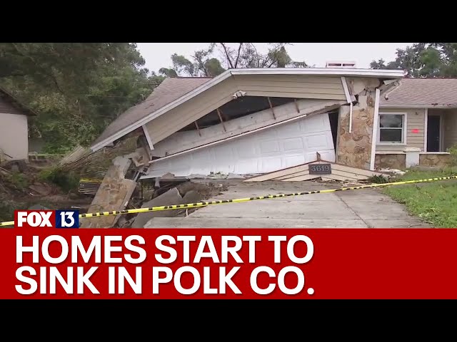 ⁣Dog alerts homeowners to sinking home in Polk County