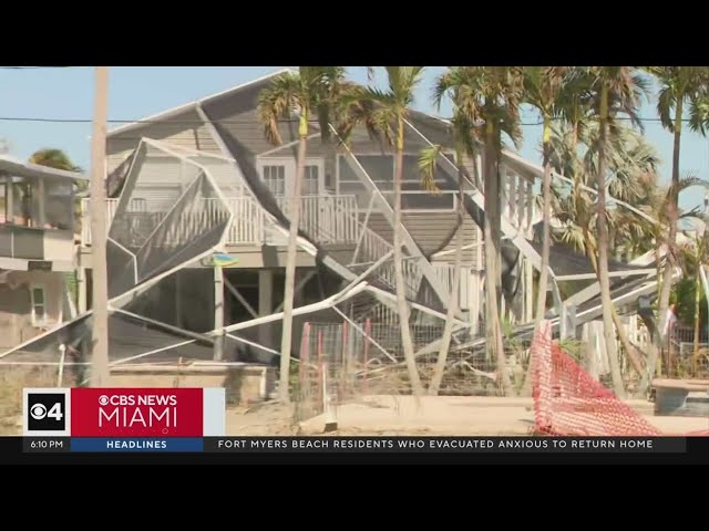 ⁣Fort Myers Beach residents begin Hurricane Milton cleanup efforts