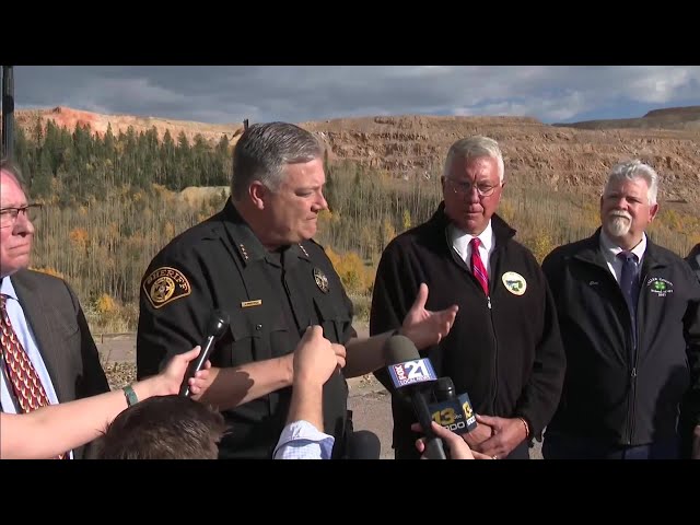 ⁣Colorado authorities hold news conference about mine tour death and rescue operation