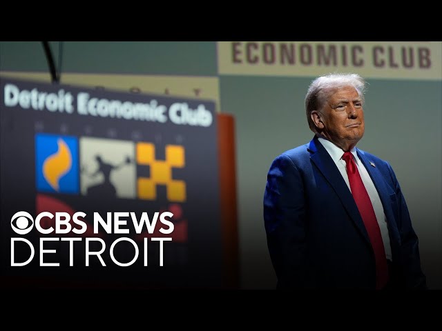 ⁣Trump speaks to Detroit Economic Club, takes jabs at the city