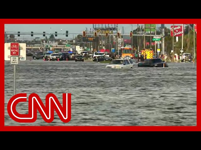 ⁣Stunning videos show devastating aftermath of Hurricane Milton