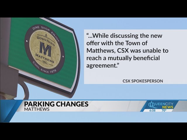 ⁣Changes may be coming to downtown Matthews parking lot