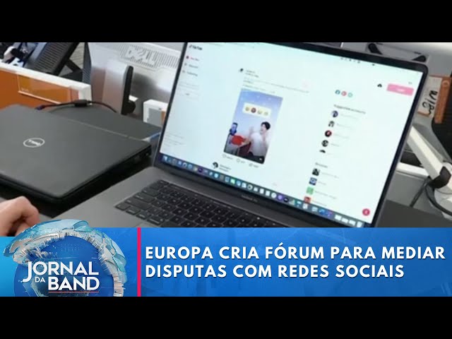 ⁣Europa cria fórum extrajudicial para mediar disputas com redes sociais | Jornal da Band