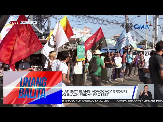 ⁣Mga magsasaka at iba't ibang advocacy groups, nagsasagawa ng Black Friday protest | Unang Balit