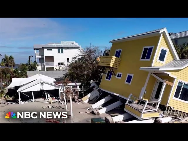 ⁣Wide destruction after Hurricane Milton pounds Florida