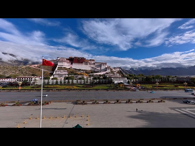 ⁣Majestic aerial footage reveals the grandeur of Potala Palace