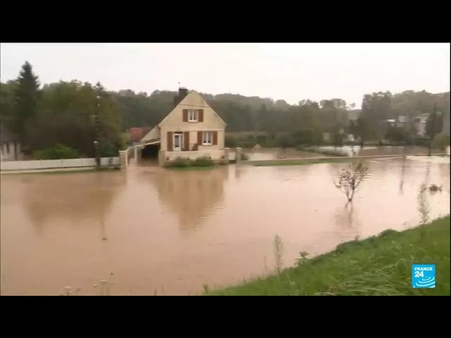 ⁣Villes inondées en Seine-et-Marne et Eure-et-Loir après la dépression Kirk • FRANCE 24