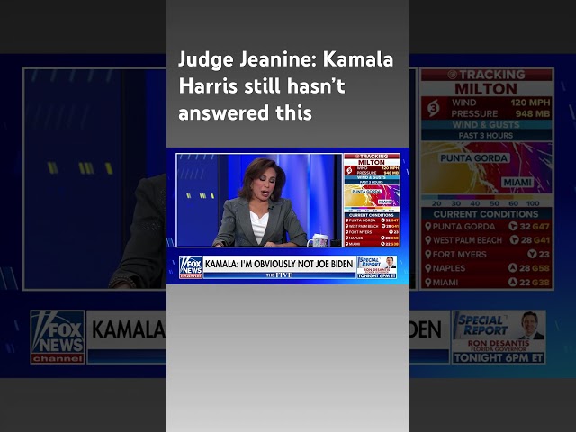 ⁣Judge Jeanine: If Harris agrees with Biden, why is it time to turn the page? #shorts