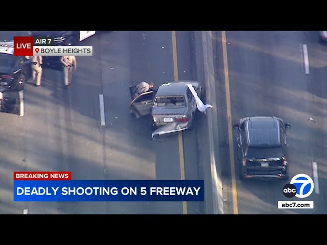 ⁣Deadly shooting shuts down northbound 5 Freeway in Boyle Heights