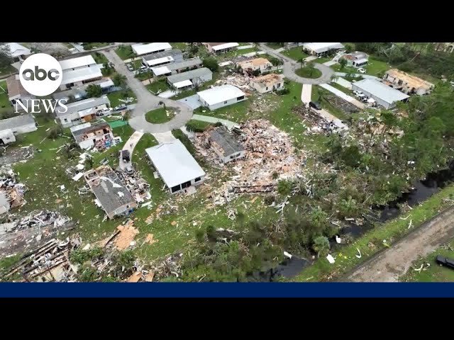 ⁣Hurricane Milton leaves death and destruction in its wake in Florida