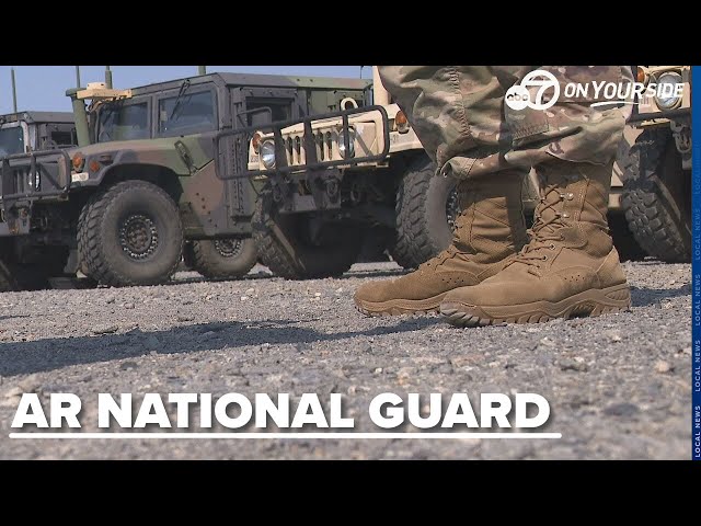 ⁣Eager Arkansas National Guard volunteers deploy to Florida for hurricane recovery effort