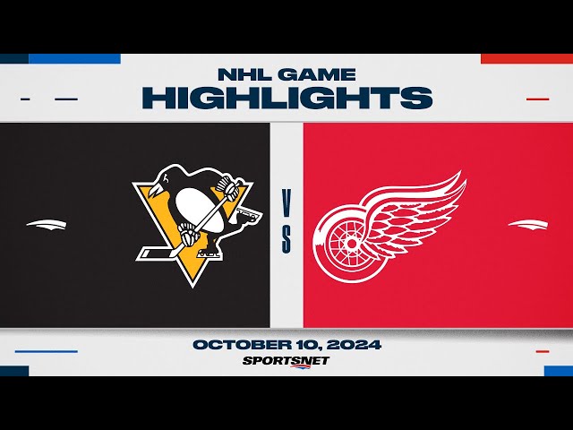 ⁣NHL Highlights | Penguins vs. Red Wings - October 10, 2024