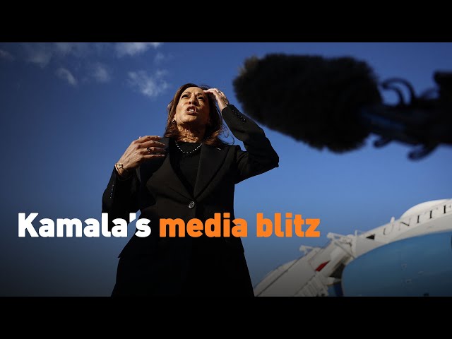 ⁣Kamala's media blitz