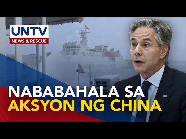 ⁣US, nagpahayag ng pagkabahala sa anila’y iligal na aksyon ng China sa South at East China Seas