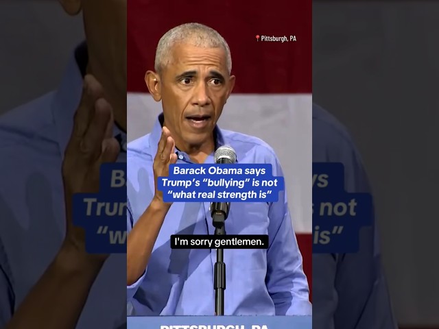 ⁣Obama stumps for Harris in Pittsburgh, Pennsylvania, criticizing Trump #shorts