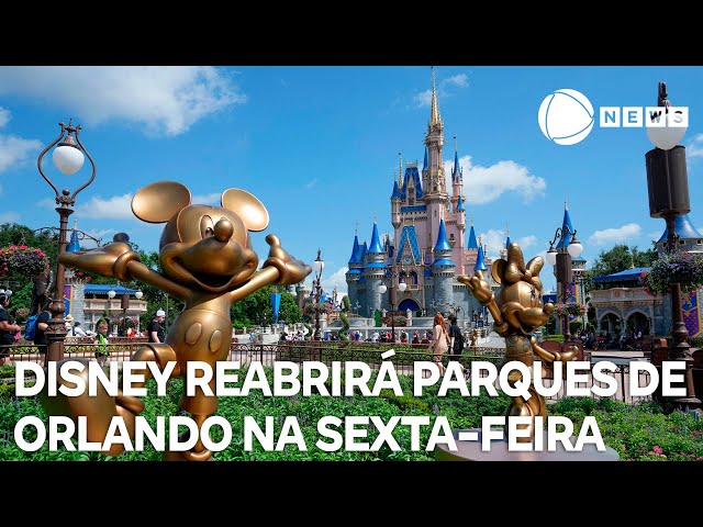 ⁣Disney anuncia reabertura de parques em Orlando para amanhã